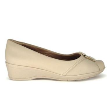 Imagem de Sapato Feminino Joanete Comfortflex Salto Anabela Baixo-Feminino