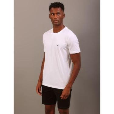 Imagem de Camiseta Manga Curta Calvin Klein Jeans Masculino Ck Bordado - Branco 2-Masculino