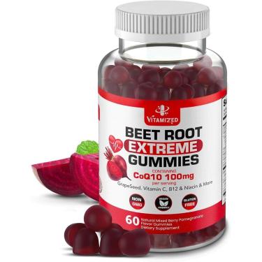Imagem de Suplemento VITAMIZED Extreme Beetroot Formula e COQ10 100mg-Unissex