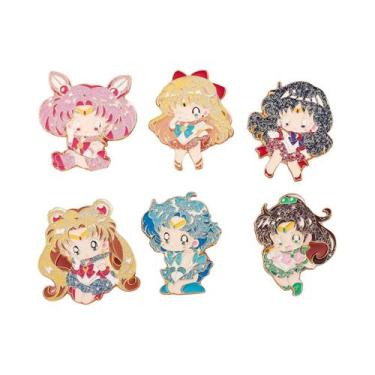 Imagem de Broche Rosa Sailor Moon, Pins De Esmalte, Acessórios De Cosplay, Prese