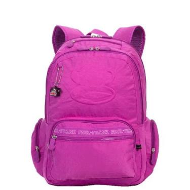 Imagem de Mochila Grande 2 Compartimentos Paul Frank Classics - Orquídea, Roxo