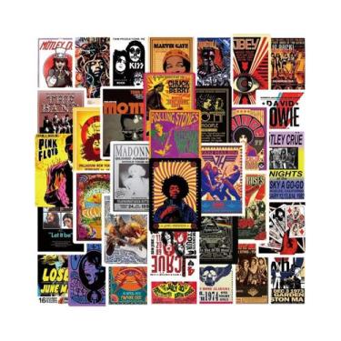 Imagem de Adesivos De Grafite Pop De Música Rock 50 Peças - Decalques De PVC Mod
