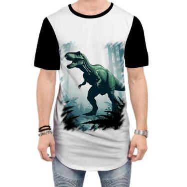 Imagem de Camiseta Longline T-Rex Tiranossauro Dinossauro Jurassico 1 - Kasubeck
