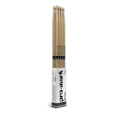 Imagem de Pack 4 pares baquetas pro-mark 5a tx5aw-4p pm hickory 8 und - PROMARK
