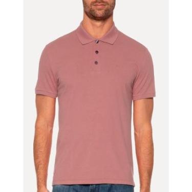 Imagem de Polo Ellus Masculina Piquet Classic Easa Rosa Escuro-Masculino