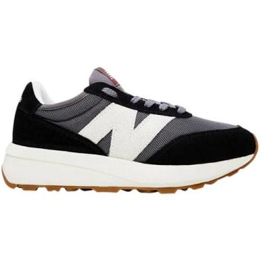 Imagem de Tênis New Balance 370 V1 Feminino, Preto, Cinza, 37