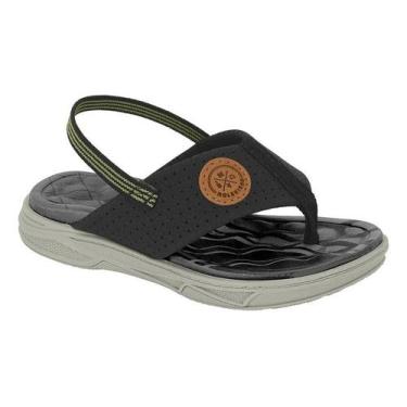 Imagem de Chinelo Infantil Molekinho Com Elastico Bebe 2140.709, Preto oliva, 21