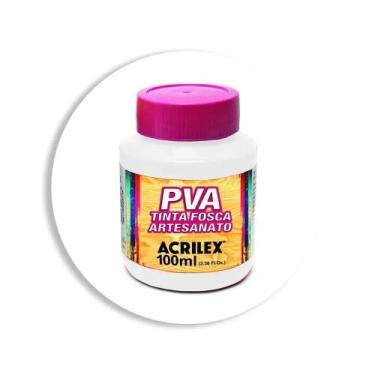 Imagem de Tinta Pva Fosca 100ml Cor 519 Branco Acrilex