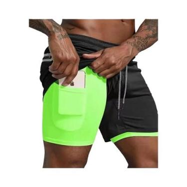 Imagem de Shorts De Corrida Masculinos 2 Em 1 De Secagem Rápida 2024, Shorts Esp