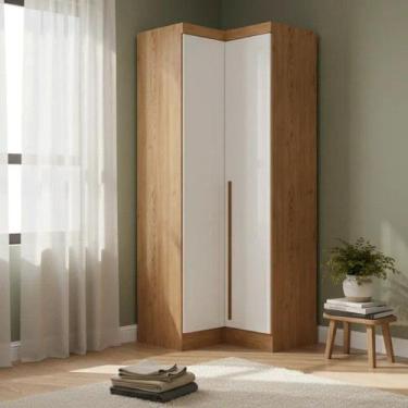 Imagem de Módulo para Quarto 2 Portas Infinity Marrom/Cedro/Branco Line - Móveis