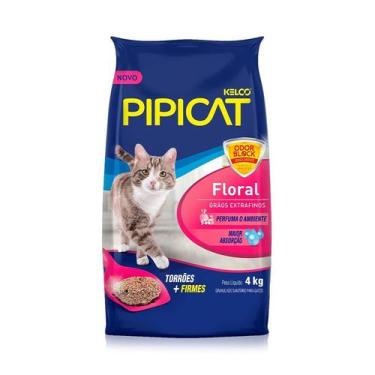 Imagem de Areia Sanitária Pipicat Floral Granulado Extrafino Kelco 4kg