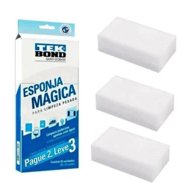 Imagem de Esponja Mágica Branca com 3 Unidades - Tekbond