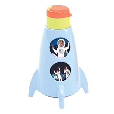 Imagem de Garrafa de Foguete Infantil 320ml Plasútil Squeeze de água Refrigerante e suco para Crianças