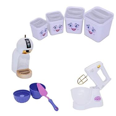 Imagem de Cozinha Menina Brinquedo Infantil Forma Batedeira 9pç