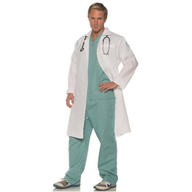 Imagem de UNDERWRAPS Conjunto de fantasia masculina de médico médico e casaco de laboratório - de plantão, Multi, Tamanho Único