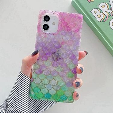 Imagem de Capa colorida à prova de choque com padrão de escama de peixe para iphone 12 11 13 pro xr x xs max 8 7 plus se 2020 capa de concha brilhante proteção contra queda, estilo 3, para iphone xr
