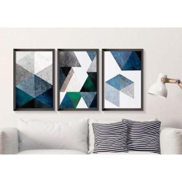 Imagem de Quadro Decorativo Moldura Sala Jogo Geométrico  Top 120 X 60