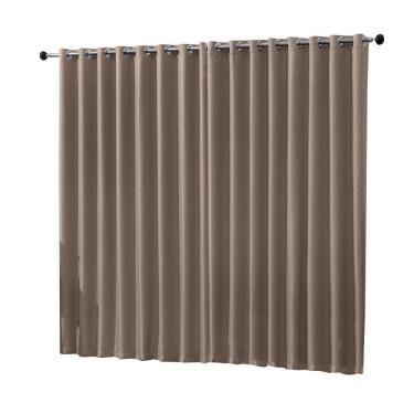 Imagem de Cortina Blackout Blecaute Tecido 7 Metros Quarto Sala Bege