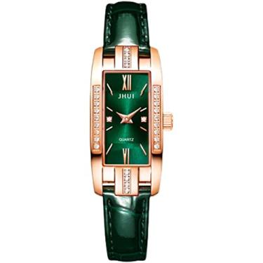 Imagem de SZAMBIT Relógios Femininos Clássicos Casuais Com Pulseira De Couro De Quartzo Relógios Femininos Relógios De Pulso Femininos Reloj Mujer Dropshipping 2021 (Verde)