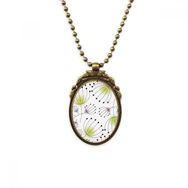 Imagem de DIYthinker Line Dente-de-leão Colar antigo com pingente de contas vintage