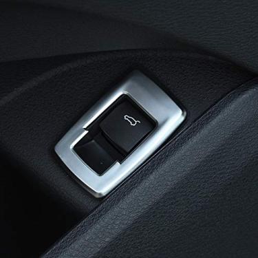 Imagem de JIERS Para BMW X1 F48 2016-2019 X2 F47 2018-2019, ABS cromado fosco interior tampa do botão da moldura da porta traseira acessórios do carro