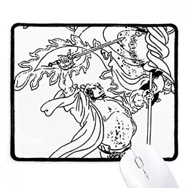 Imagem de Mouse pad de borracha para jogos Masterpiece Romance Kingdoms com bordas costuradas