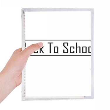 Imagem de Caderno de volta às aulas, diário de folhas soltas recarregável, papelaria