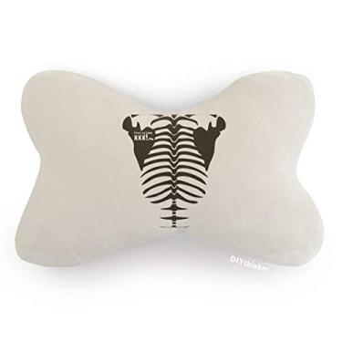 Imagem de DIYthinker Esqueleto corpo humano decoração padrão carro acabamento pescoço almofada almofada almofada apoio de cabeça