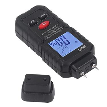 Imagem de Medidor de umidade para madeira, tela LCD 4 modos de medição em grupo Detector de vazamento de água Dois pinos Detecção de bateria fraca Medidor de umidade digital