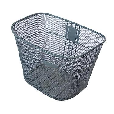 Imagem de Cesta de bicicleta Cesta de armazenamento de bicicleta Gadget de armazenamento Rack de carga Durável Cesta frontal de bicicleta Suporte de carga para, CINZENTO