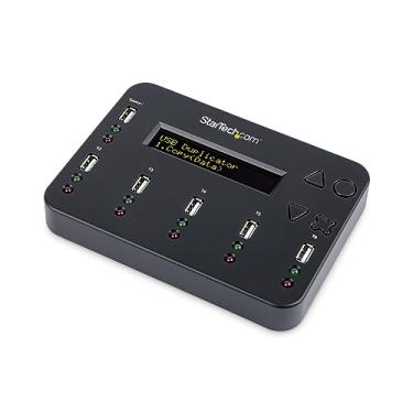 Imagem de StarTech. Com Duplicador USB Flash Drive 1:5 e Borracha - Pen Drive (USB 3.0/2.0/1.1) Copiadora - 2 Modos de Duplicação (USBDUP15)