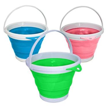 Imagem de Balde Retrátil Dobrável 10 Litros multicolor.