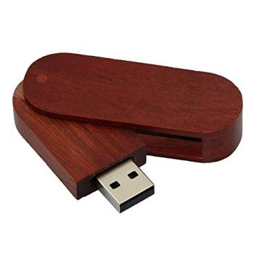 Imagem de Flash Drive Rotacional de Madeira Vermelha 4GB Disco U USB 2.0 Flash Drive USB Stick USB Flash Disk UPSB Disco USB Cartão Flash USB