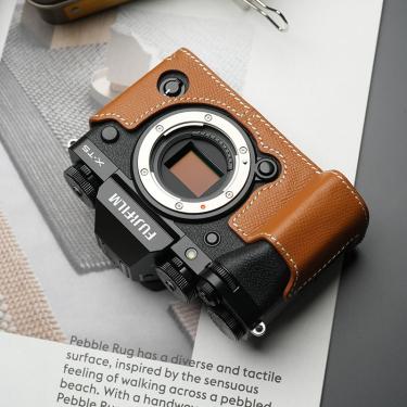 Imagem de Mr.Stone-Handmade Bolsa De Câmera De Couro Genuíno para Fujifilm X-T5  Estojo De Proteção  Bodysuit