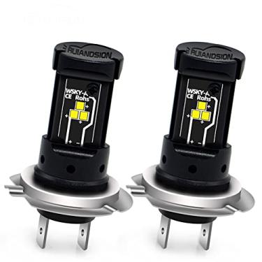 Imagem de Ruiandsion 2 lâmpadas de neblina de LED H7 super brilhantes 10-30V 6000K Xenon branco CSP chips 1000 lúmens LED substituição farol de neblina ou DRL