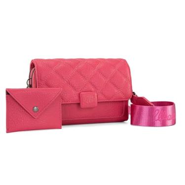 Imagem de Wrangler Bolsa transversal feminina pequena carteira com alça e envelope clutch bolsa feminina de couro, 3001 Rosa Escuro