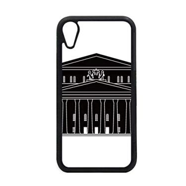Imagem de Capa para iPhone XR The Moscow Theatre Outline Pattern para Apple Cover Phone Protection