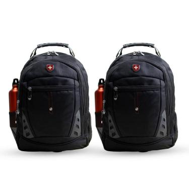 Imagem de Kit 2 Mochila com Alça de Aço Forte Grande Interlagos Swiss Move