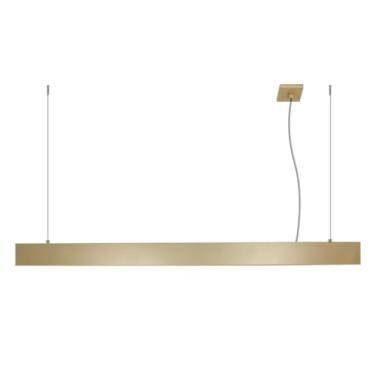 Imagem de Pendente Retangular 2 Tubular 120cm Alumínio Dourado Pd2103