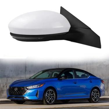 Imagem de Conjunto de espelho retrovisor do passageiro adequado para Nissan Sylphy Sentra 2019 2020 2021 Acessórios de carro Acessórios de espelho retrovisor acessórios de espelho lateral lente ajustável de