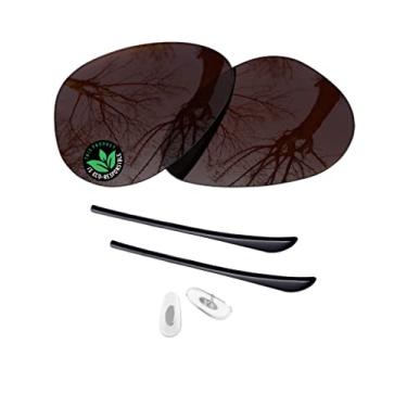 Imagem de Raydi Lentes de reposição de policarbonato e kits de borracha para óculos de sol RayBan Aviator RB3025 58 mm - marrom âmbar - polarizado