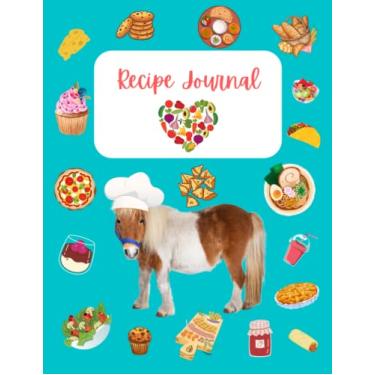 Imagem de Diário de receitas: Diário em branco do chef de pônei para escrever receitas