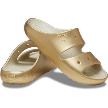 Imagem de Crocs Sandálias clássicas unissex 2.0 Slide, Dourado, 35