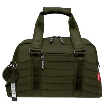Imagem de Mochila Masculina Feminina Tamanho Médio Prática Resistente Com Saída USB/FONE Ideal Para Escola Viagens Passeio Faculdade Com Cabo (Exercito Verde)
