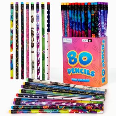 Imagem de Lápis ArtCreativity 72 peças sortidos para crianças, divertidos lápis número 2 sortidos, lápis de madeira para escrever em massa com borrachas duráveis, materiais de professor para sala de aula, recompensa para estudantes, lembranças de festa de papelaria