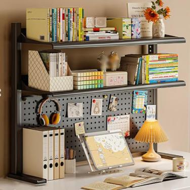 Imagem de Estante de mesa para mesa de computador, suporte de plantas, prateleira de metal para mesa de mesa, estante de mesa para organizador de materiais de escritório, decoração de casa