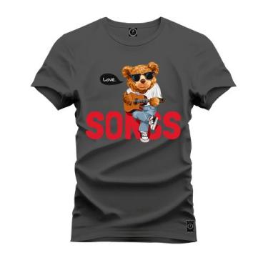 Imagem de Camiseta Unissex Algodão Macia Premium Estampada Urso Bad Boy - Nexsta