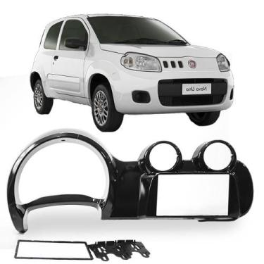 Imagem de MOLDURA PAINEL UNO 11... VIVACE 2 DIN 1ª VERSÃO BLACK PIANO JP/CH FIAT