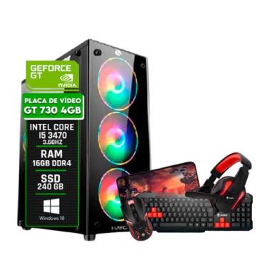 Imagem de PC Gamer Intel Core i5 3470 3.6GHz Placa de Vídeo GeForce 4GB Memória 