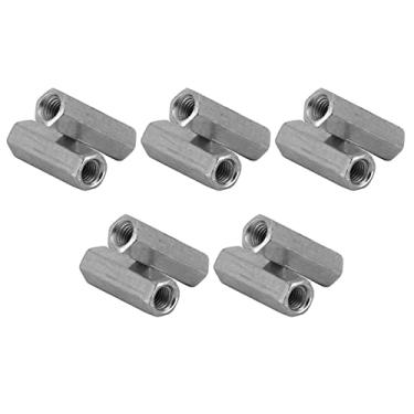 Imagem de M6 * 25 Porca de Manga Sextavada, Porca Sextavada, 10 Peças, Fixadores Banhados a Zinco Em Equipamentos de Comunicação, ótimo Substituto para Industrial (M6*30)